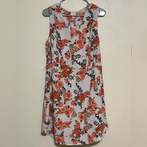 Floral Sleeveless V-Neck Dress